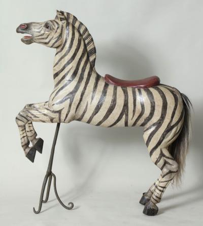 Exceptional Exotic Carousel Zebra by Karl Muller