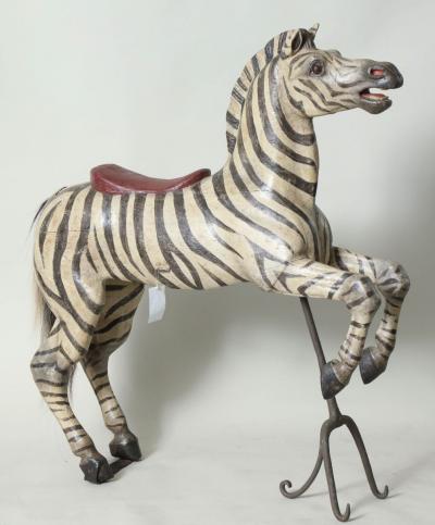 Exceptional Exotic Carousel Zebra by Karl Muller