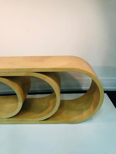 Exceptional Faux Animal Skin Console in the Manner of Karl Springer