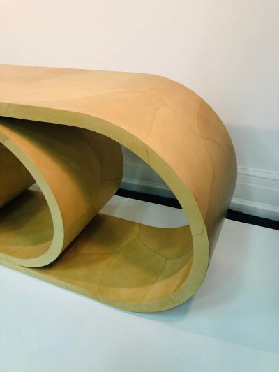 Exceptional Faux Animal Skin Console in the Manner of Karl Springer