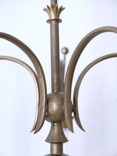 Exceptional Five Flamed Art Deco Chandelier or Ceiling Lamp Germany 1930s