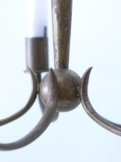 Exceptional Five Flamed Art Deco Chandelier or Ceiling Lamp Germany 1930s