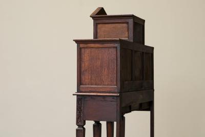 Exceptional Flemish Treasure Cabinet in Carved Oak Late 19th Century