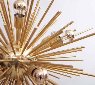Exceptional Huge Brass Sputnik Chandelier
