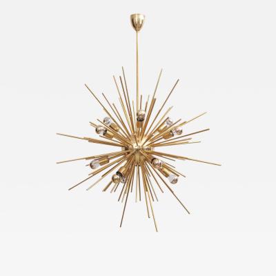 Exceptional Huge Brass Sputnik Chandelier