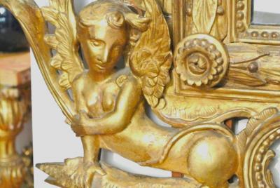 Exceptional Italian 18 Century Carved Gilt Wood Mirror Tuscany 1740