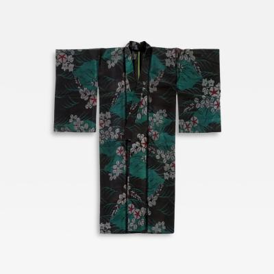 Exceptional Japanese Summer Asa Hitoe Weft Ikat Kimono Provenance