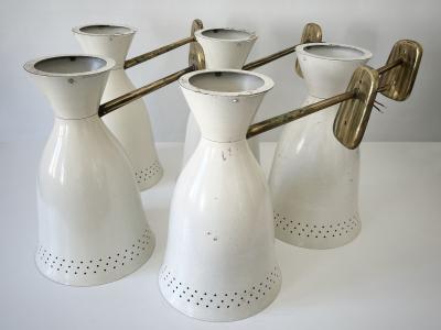 Exceptional Large Mid Century Diabolo Sconces or Wall Lights Germany 1950s