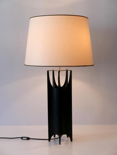 Exceptional Large Mid Century Modern Brutalist Table Lamp Italy 1960s