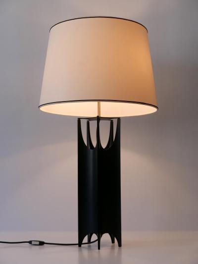 Exceptional Large Mid Century Modern Brutalist Table Lamp Italy 1960s