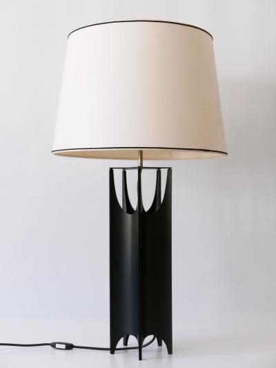 Exceptional Large Mid Century Modern Brutalist Table Lamp Italy 1960s