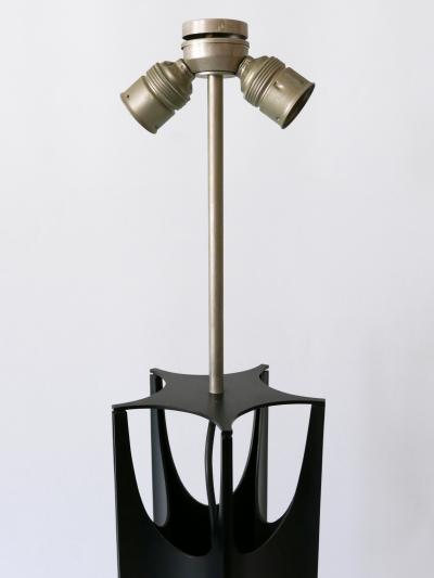 Exceptional Large Mid Century Modern Brutalist Table Lamp Italy 1960s