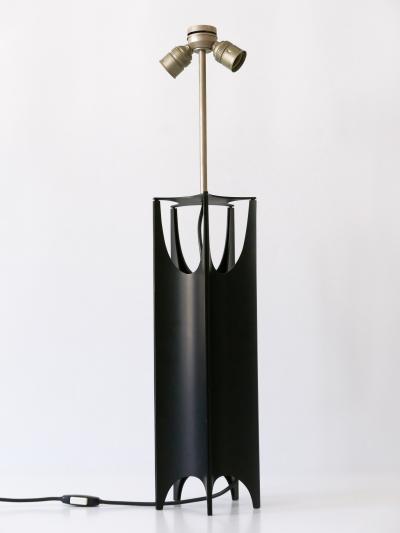 Exceptional Large Mid Century Modern Brutalist Table Lamp Italy 1960s