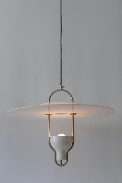 Exceptional Large Mid Century Modern Ufo Pendant Lamp Italy 1960s