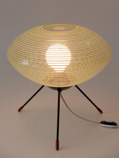 Exceptional Lovely Mid Century Modern Tripod UFO Table Lamp Germany 1950s