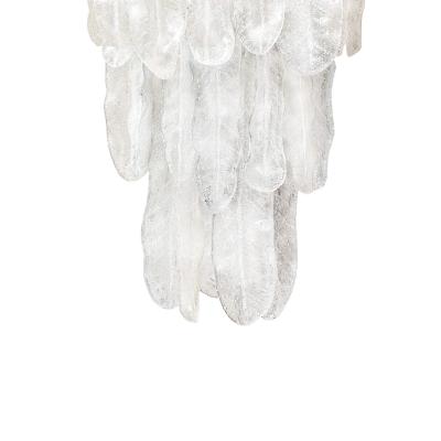 Exceptional Mazegga Glass Feather Chandelier 1960s