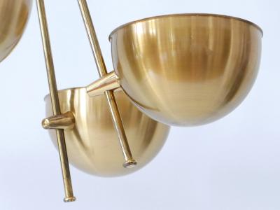Exceptional Mid Century Five Flamed Chandelier or Pendant Lamp Sweden 1950s