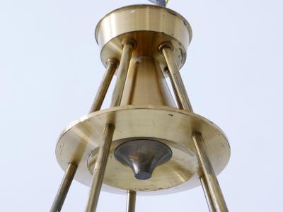 Exceptional Mid Century Five Flamed Chandelier or Pendant Lamp Sweden 1950s