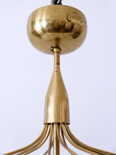 Exceptional Mid Century Modern Nine Flamed Chandelier or Pendant Lamp 1950s