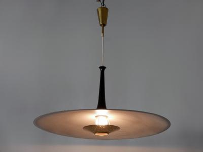 Exceptional Mid Century Modern Pendant Lamp or Hanging Light Germany 1950s