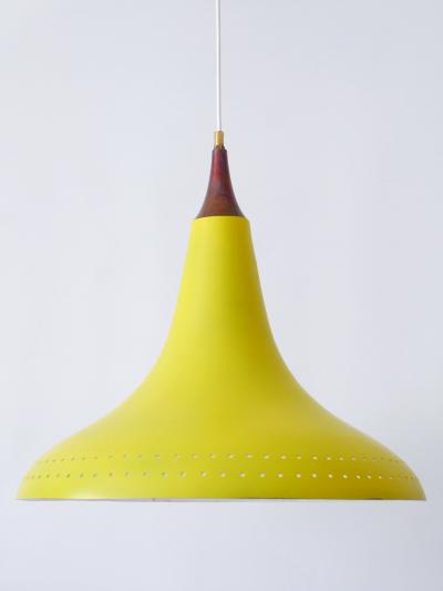 Exceptional Mid Century Modern Perforated Aluminium Pendant Lamp Austria 1960s