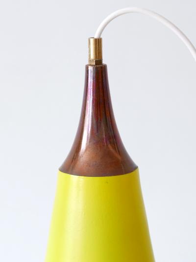 Exceptional Mid Century Modern Perforated Aluminium Pendant Lamp Austria 1960s