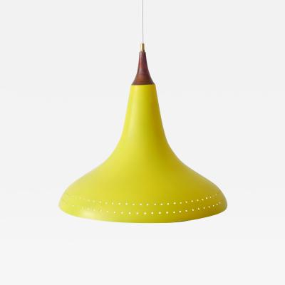 Exceptional Mid Century Modern Perforated Aluminium Pendant Lamp Austria 1960s