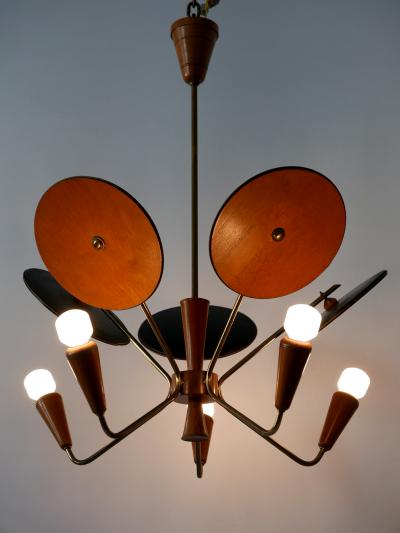 Exceptional Mid Century Modern Sputnik Pendant Lamp or Chandelier Germany 1950s