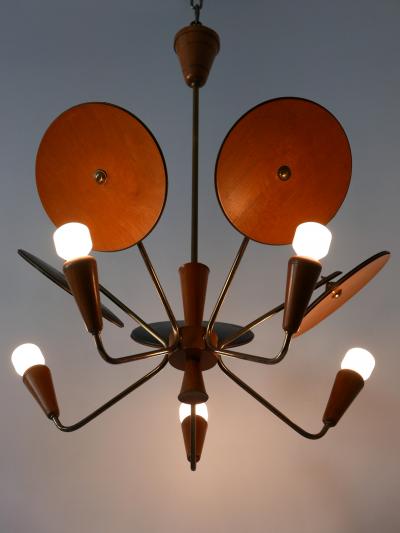 Exceptional Mid Century Modern Sputnik Pendant Lamp or Chandelier Germany 1950s