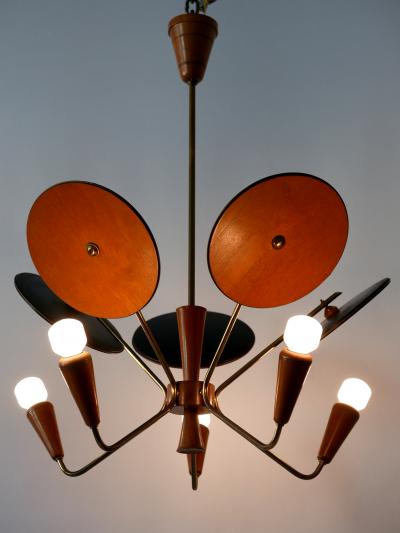 Exceptional Mid Century Modern Sputnik Pendant Lamp or Chandelier Germany 1950s