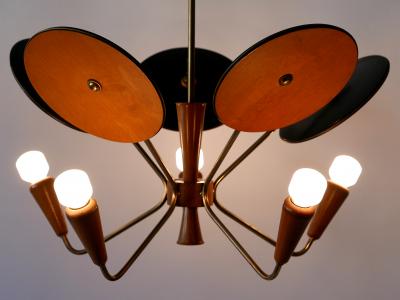 Exceptional Mid Century Modern Sputnik Pendant Lamp or Chandelier Germany 1950s
