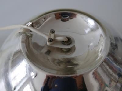 Exceptional Mid Century Modern Textured Glass Globe Table or Floor Lamp 1960s