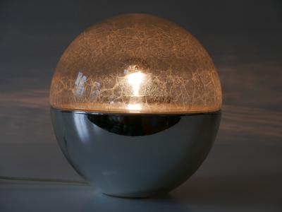 Exceptional Mid Century Modern Textured Glass Globe Table or Floor Lamp 1960s