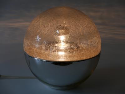 Exceptional Mid Century Modern Textured Glass Globe Table or Floor Lamp 1960s