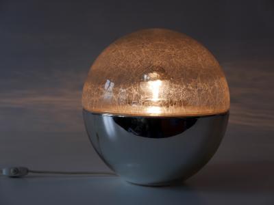 Exceptional Mid Century Modern Textured Glass Globe Table or Floor Lamp 1960s