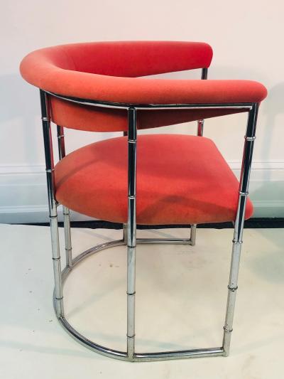 Exceptional Midcentury Style Faux Bamboo Chrome Dining Set