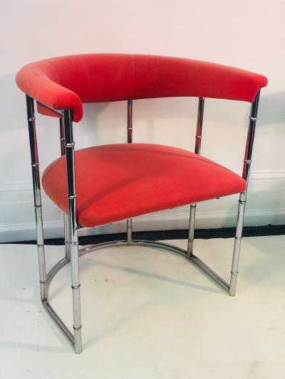 Exceptional Midcentury Style Faux Bamboo Chrome Dining Set