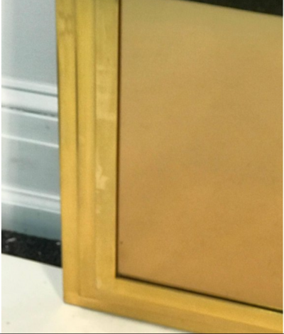 Exceptional Modern Brass Finish Mirror Triple Tiered Design