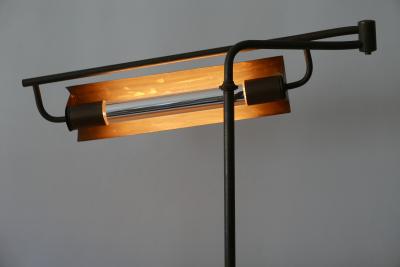 Exceptional Modernist Bauhaus Articulated Brass Clamp Table Lamp Germany 1930s