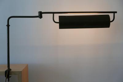 Exceptional Modernist Bauhaus Articulated Brass Clamp Table Lamp Germany 1930s