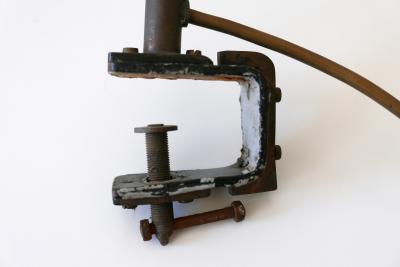 Exceptional Modernist Bauhaus Articulated Brass Clamp Table Lamp Germany 1930s