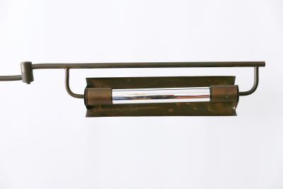 Exceptional Modernist Bauhaus Articulated Brass Clamp Table Lamp Germany 1930s