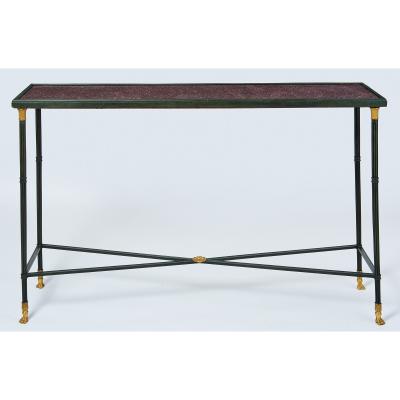 Exceptional Neo Classical Porphyry Console Table