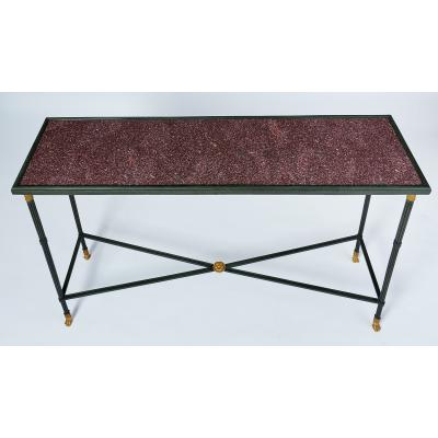 Exceptional Neo Classical Porphyry Console Table