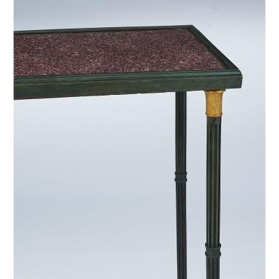 Exceptional Neo Classical Porphyry Console Table