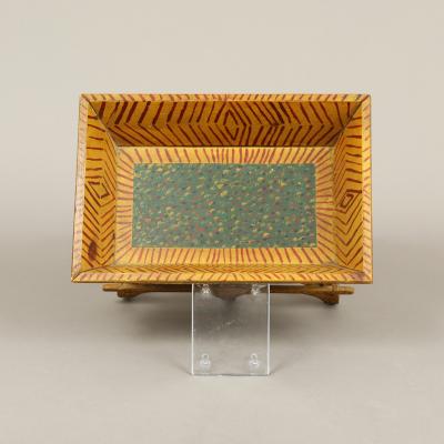 Exceptional Paint Decorated Dough Trough