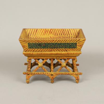 Exceptional Paint Decorated Dough Trough