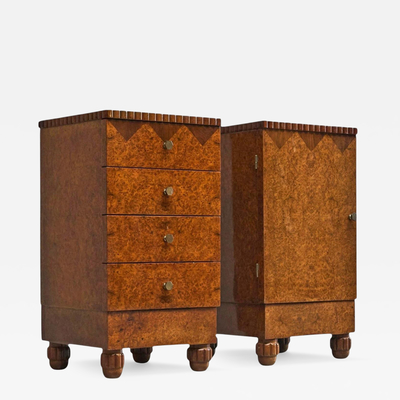 Exceptional Pair of Art Deco Cabinets 1930s