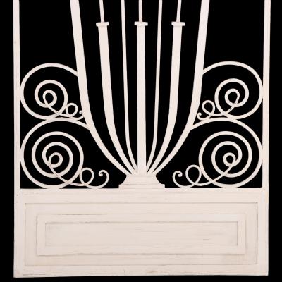 Exceptional Pair of Art Deco Style Iron Door Panels 