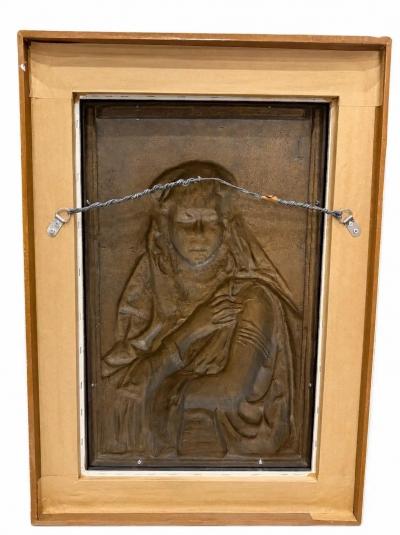 Exceptional Pair of Signed Louis Hottot Orientalist Polychrome Relief Panels
